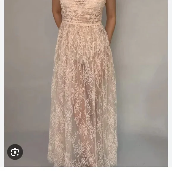 Pamelina Doen Sheer Lace Dress - Picture 2 of 6